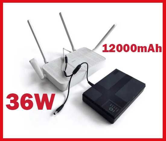 ХІТ‼️ УПС для роутера DC1036 ДБЖ UPS  12000 mAh 36W 5V/9V/12V, 2А ибп