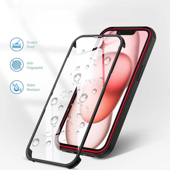 DOSNTO Dwustronne przezroczyste etui do iPhone 15 Plus (6,7")