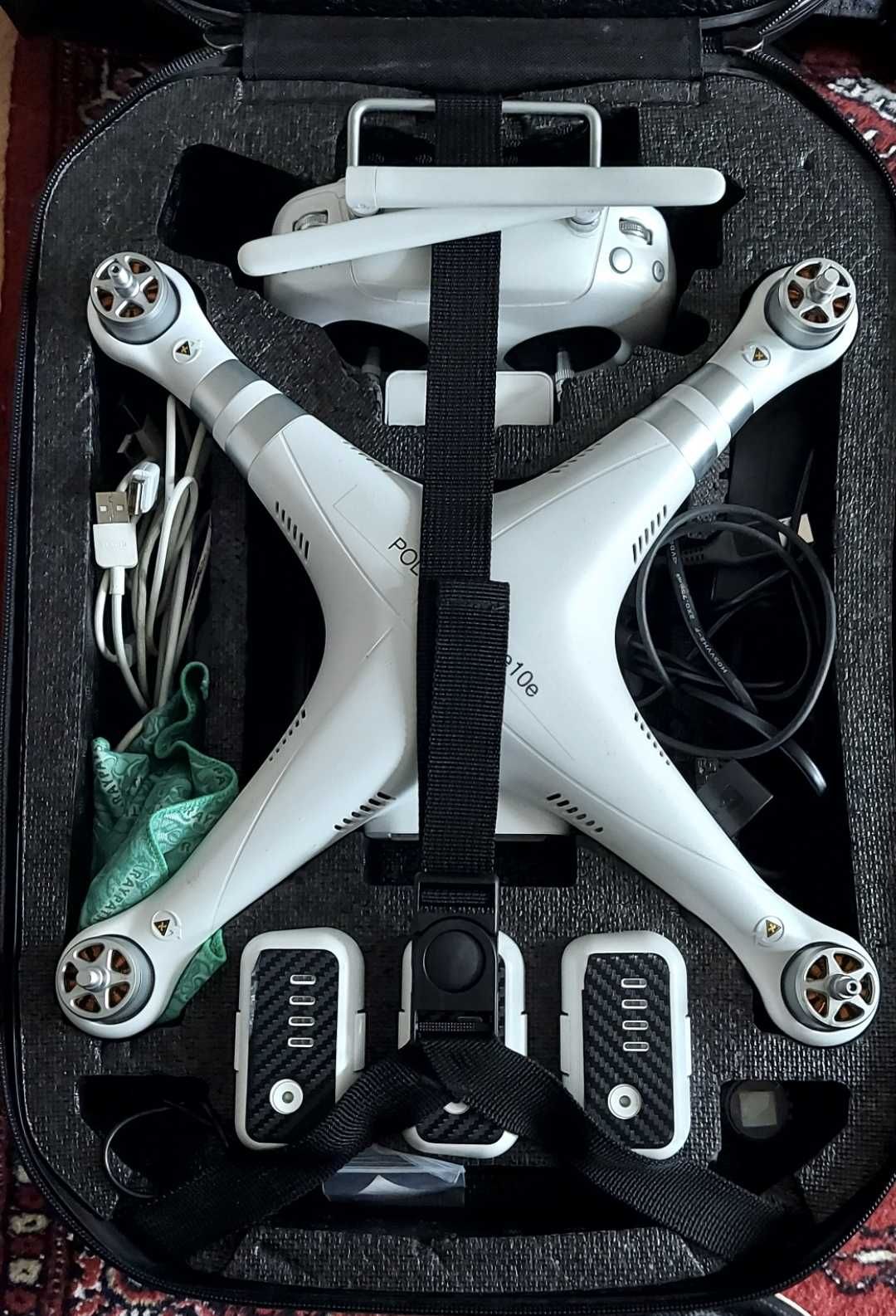 DRON Phantom 3 advance sprawny z 3 szt baterii i orginalny plecak dji.