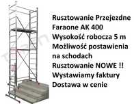 Rusztowanie aluminiowe Faraone przejezdne AK400 na schody wys.rob 5m