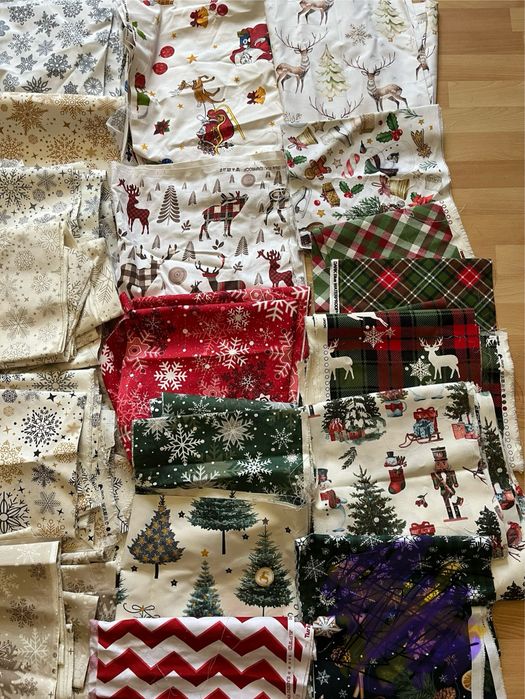 Остатки ткани новогодняя водоотталкивающая