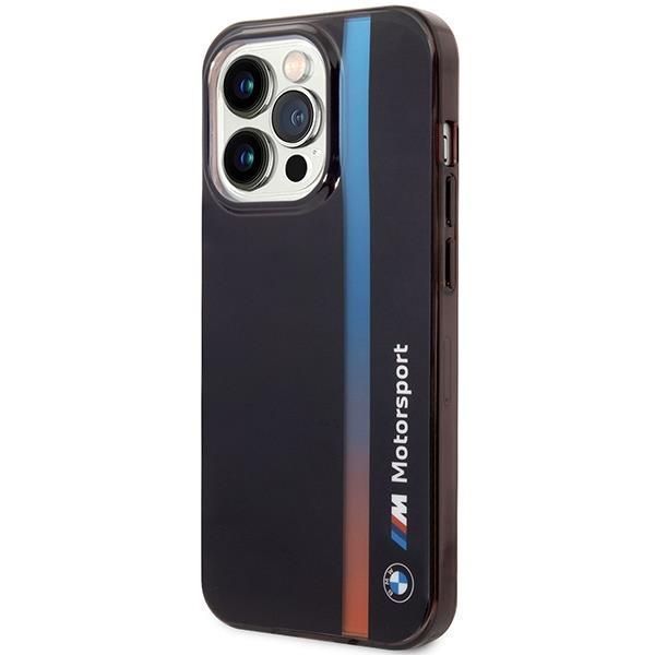 Etui BMW Carbon na iPhone 14 Pro Max 6.7", Czarny z Paskiem Tricolor