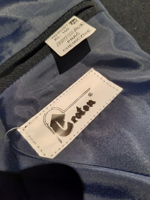 Marynarka 182/100 granatowa firmowa wady plamy klasyk męska Croton ga