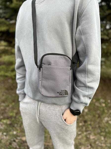 Барсетка Чоловіча The North Face TNF ТНФ світло сіра сумка через плече