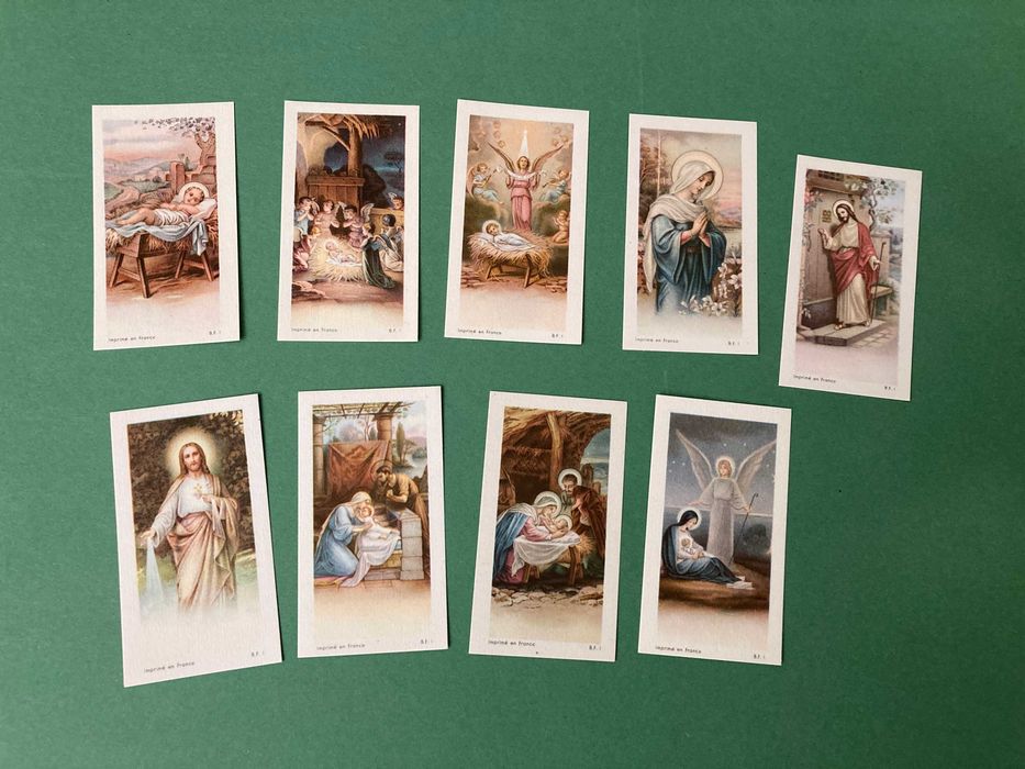 Lote de 25 Mini Pagelas Religiosas Anos 50 Made in France
