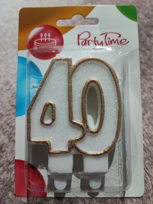 Świeczka jubileuszowa na czterdzieste urodziny