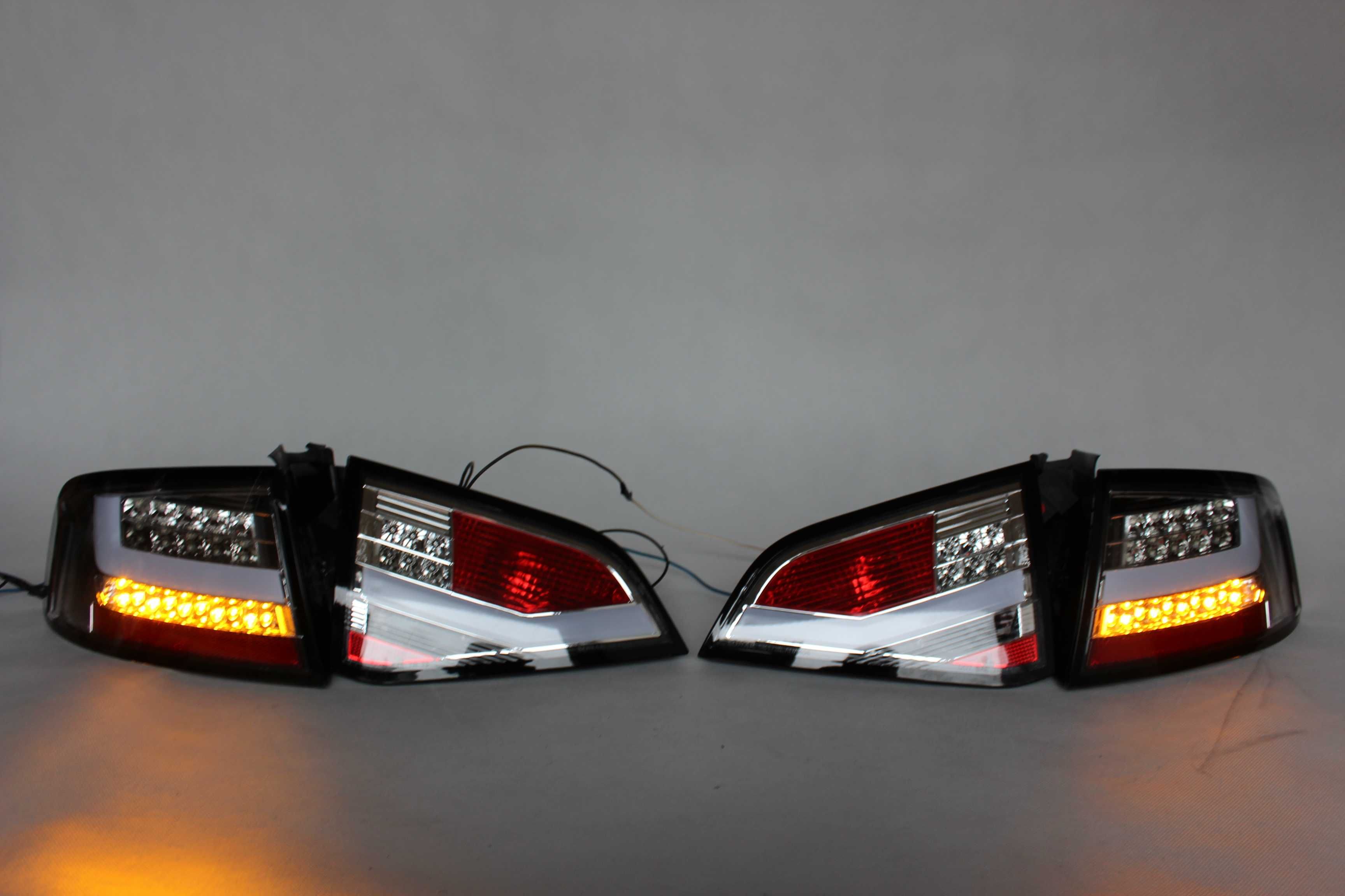 Lampy tylne tył AUDI A4 B8 08-12 sedan NEON LED BAR RED Smoke NOWE