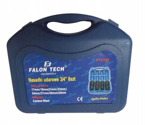 Набір ударних головок Falon Tech 8 шт 17-32 мм 3/4"  Польща FT5199