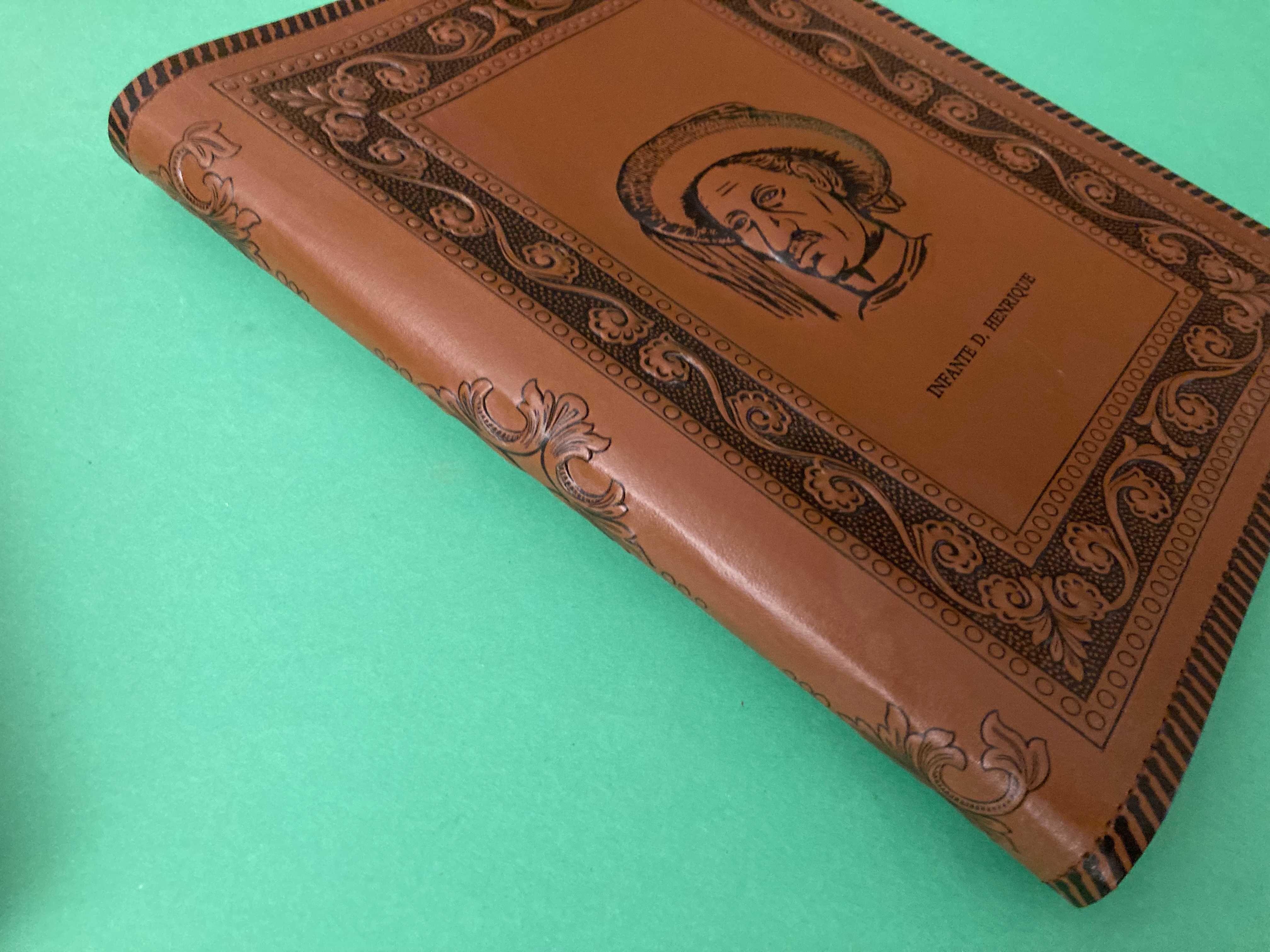 Capa Escolar Antiga Couro Infante D. Henrique da Ambar Anos 50/60