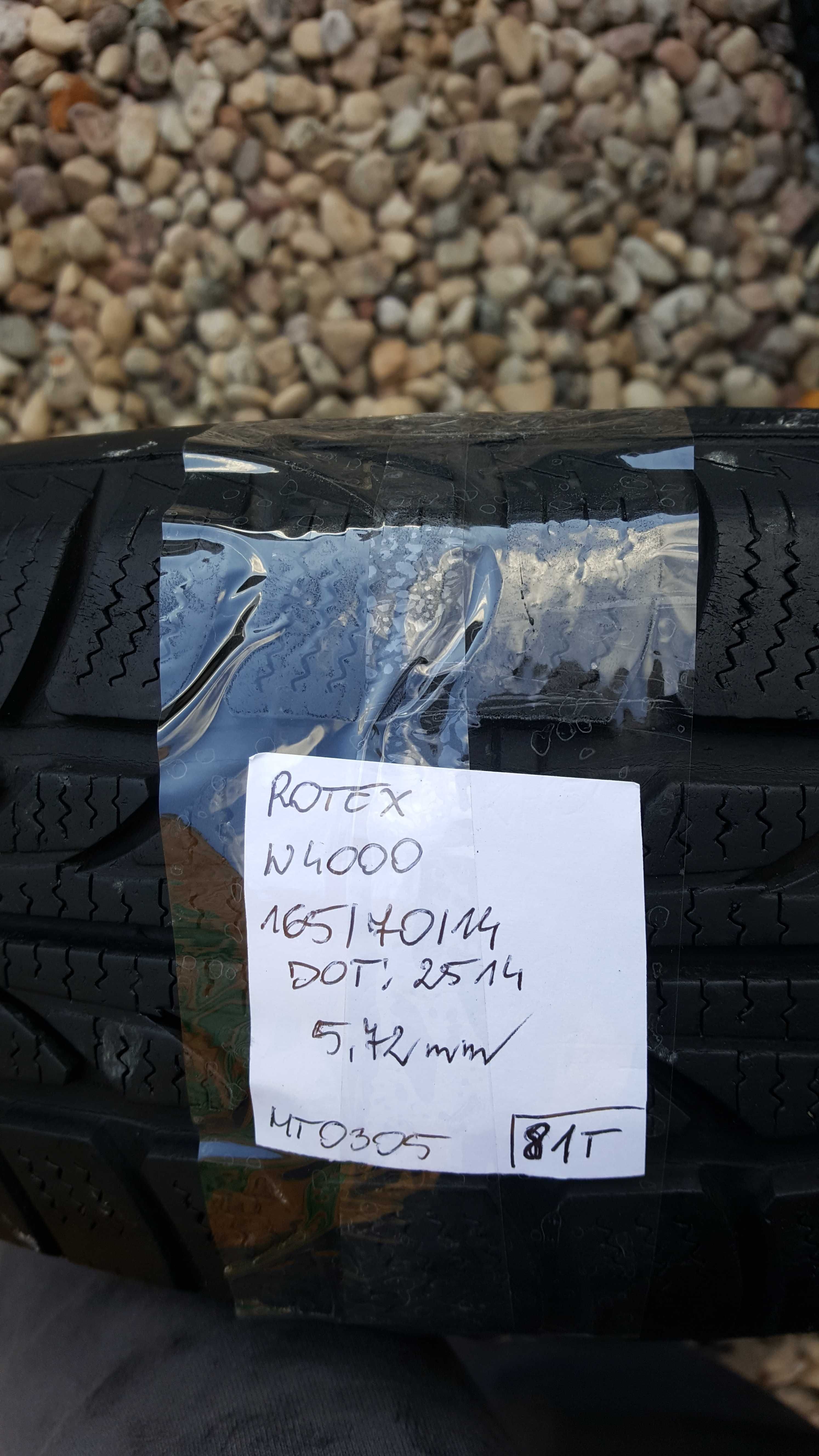 Rotex 165/70 r14 W4000 /// 6mm!!! wysyłka