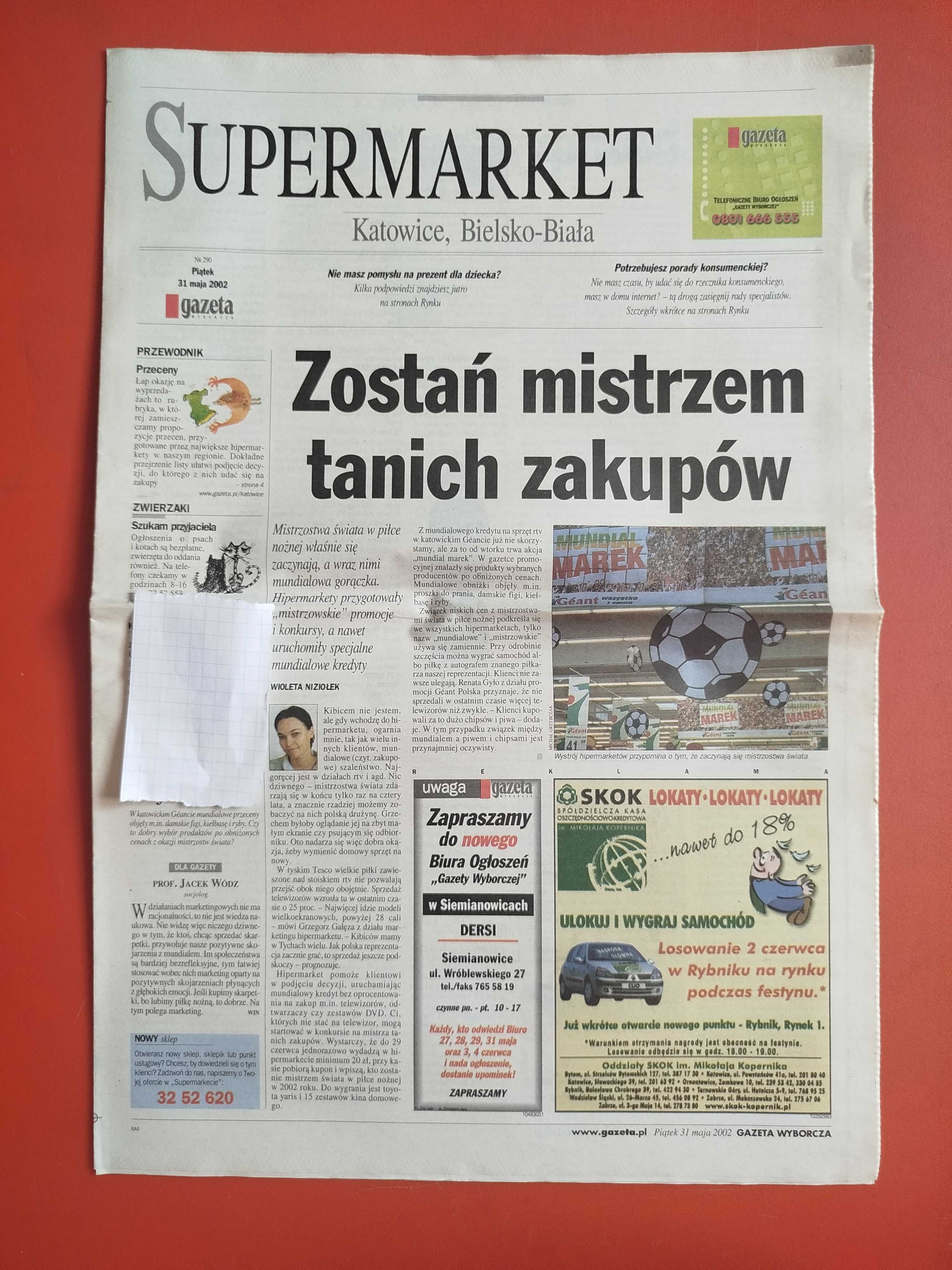 Gazeta Wyborcza, 31 maja 2002, nr 125, Jan Ciszewski
