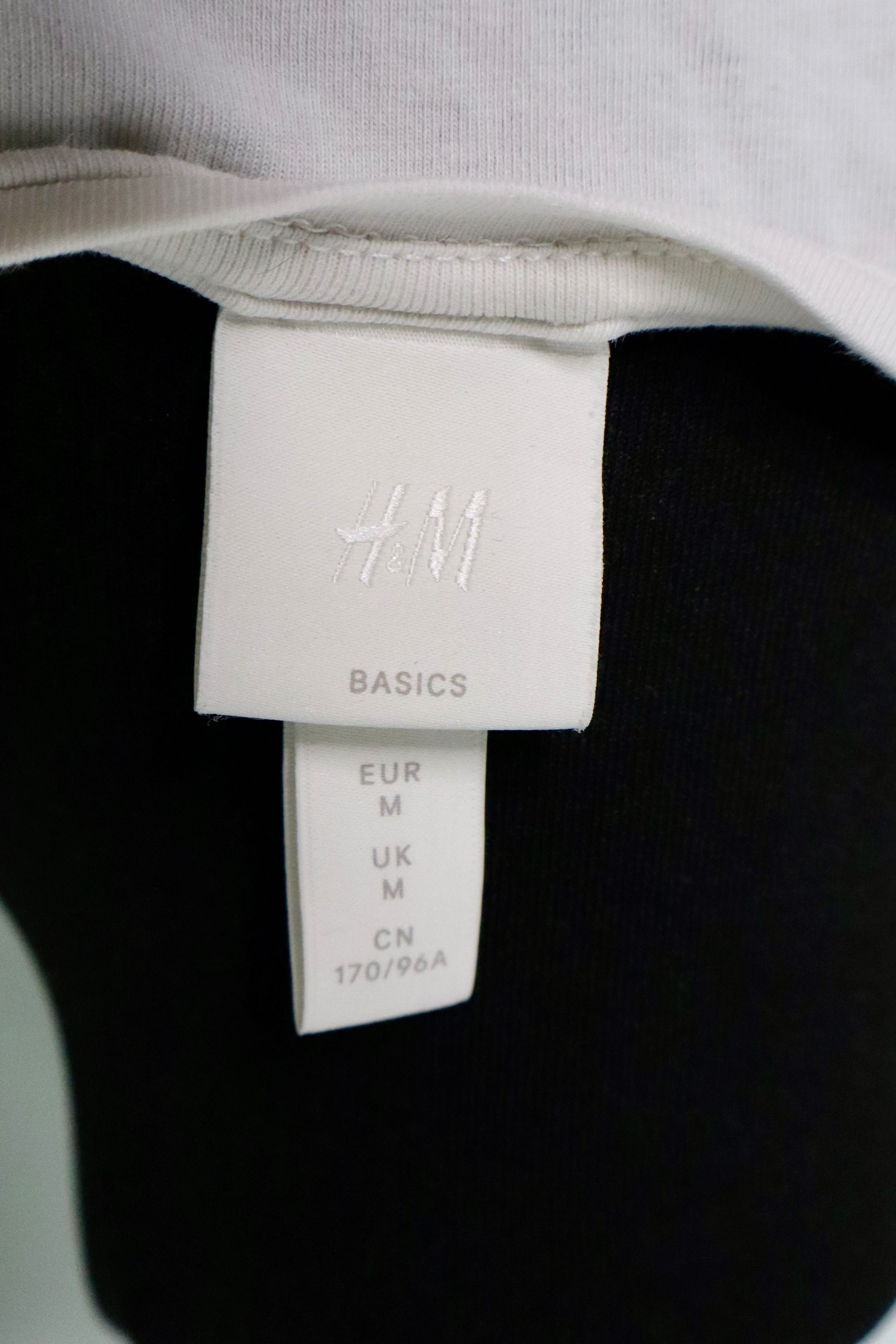 Biały damski t-shirt H&M M bawełna