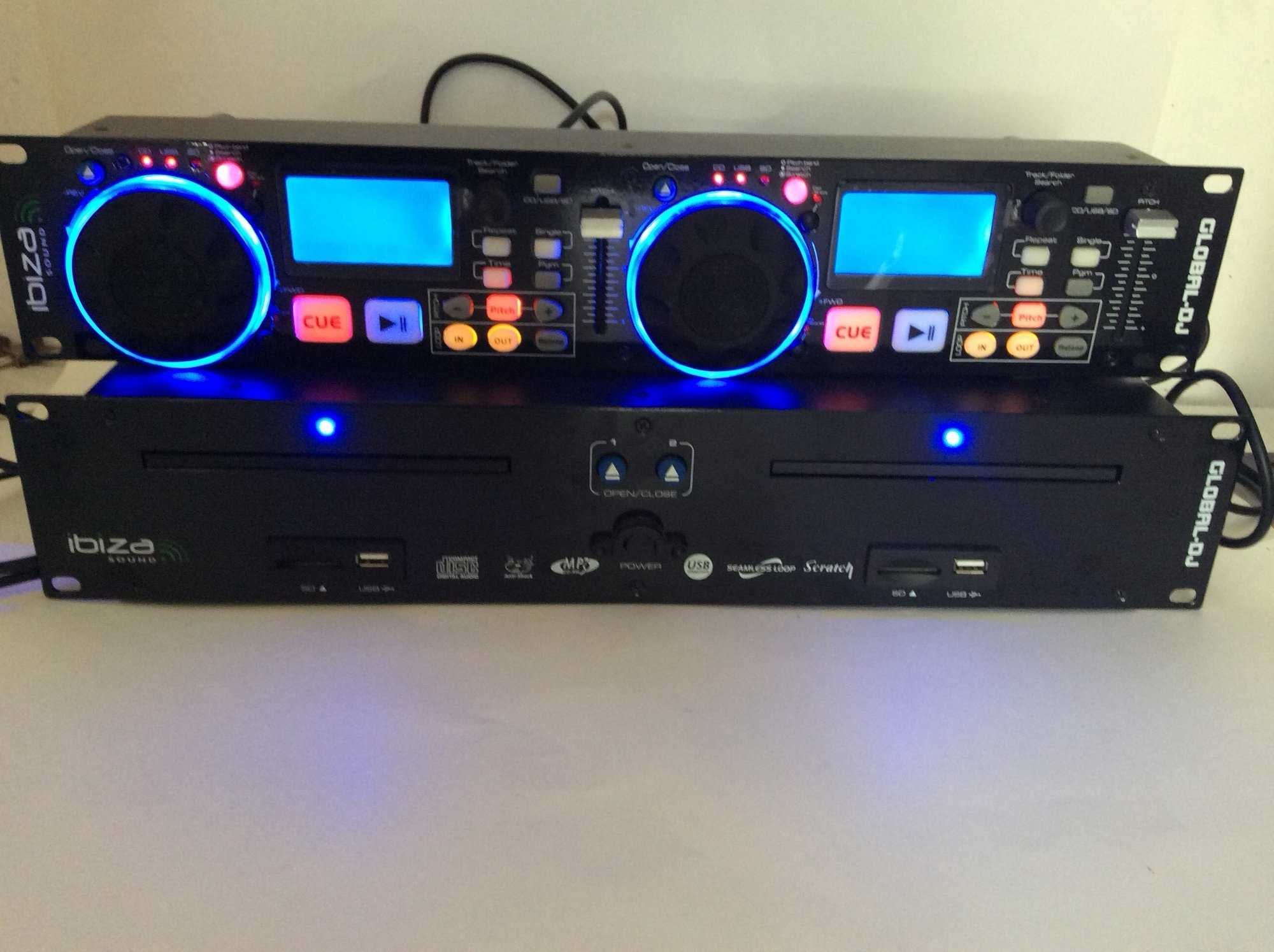 Duplo CDJ Ibiza Sound Player com USB e MP3, em excelente estado