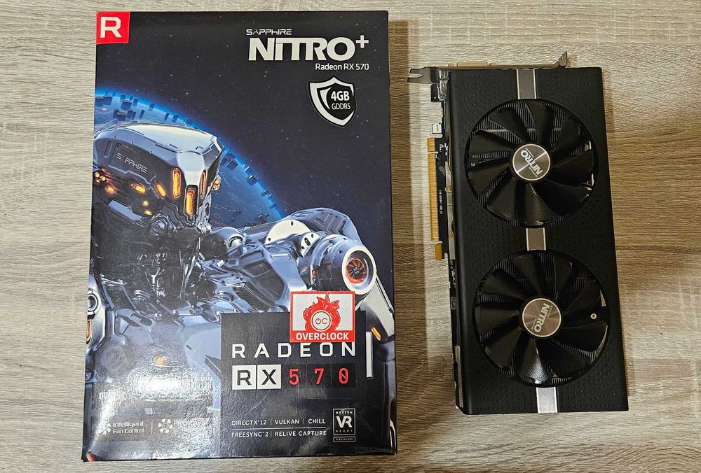 Продам відеокарту Sapphire Nitro+ Rx570 4gb в чудовому робочому стані.
