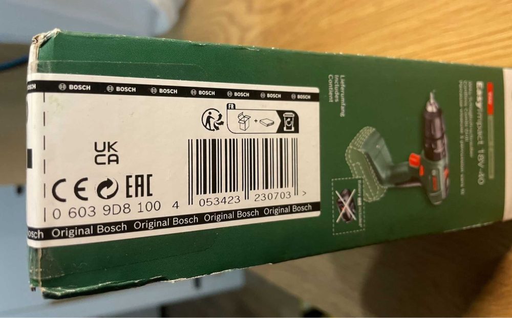 Wiertarko-wkrętarka akumulatorowa EasyDrill 18V-40 BOSCH nowa