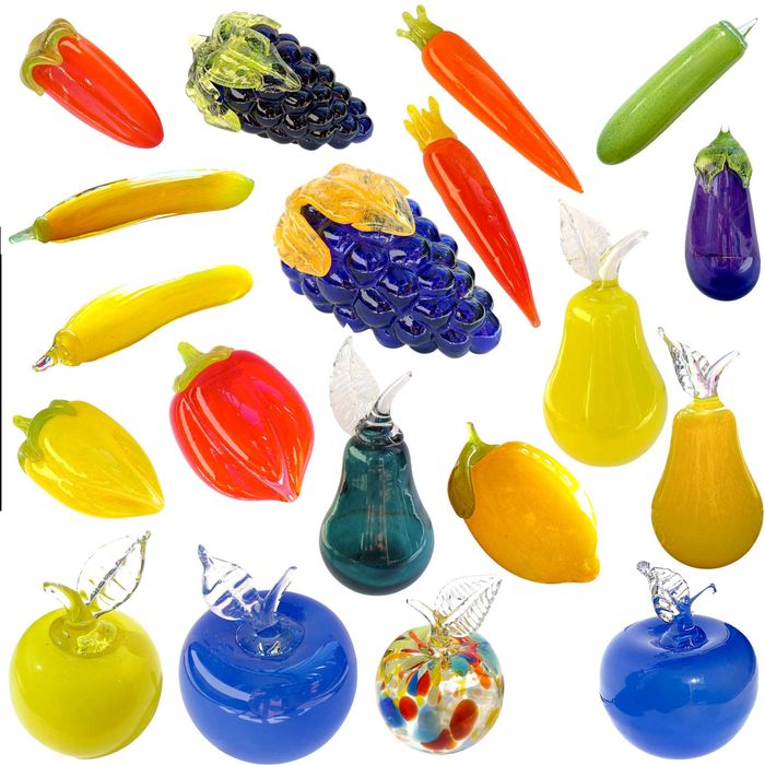 Szkło barwione w masie warzywa owoce w stylu Murano