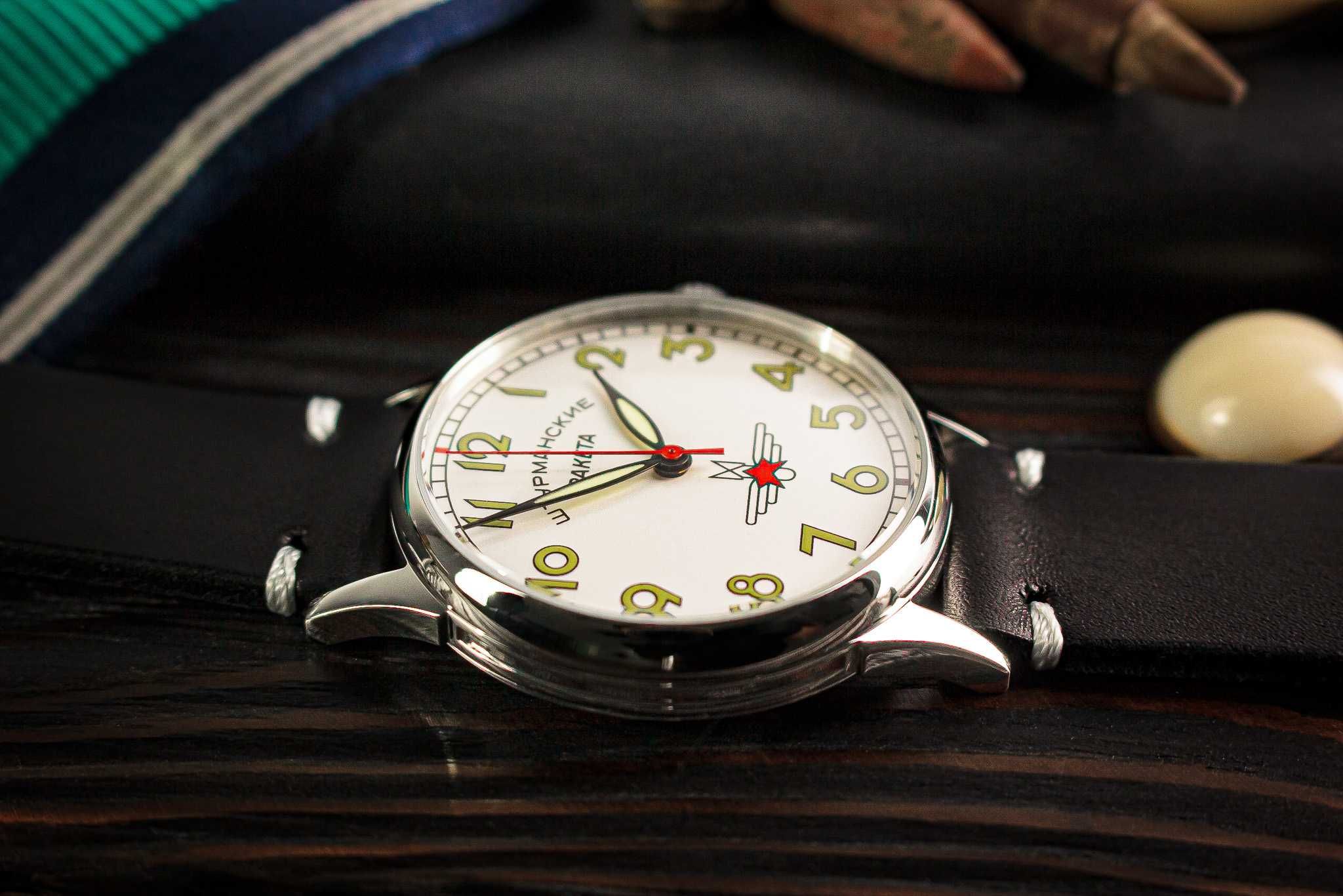 Мужские наручные механические часы Ракета Штурманские в военном стиле