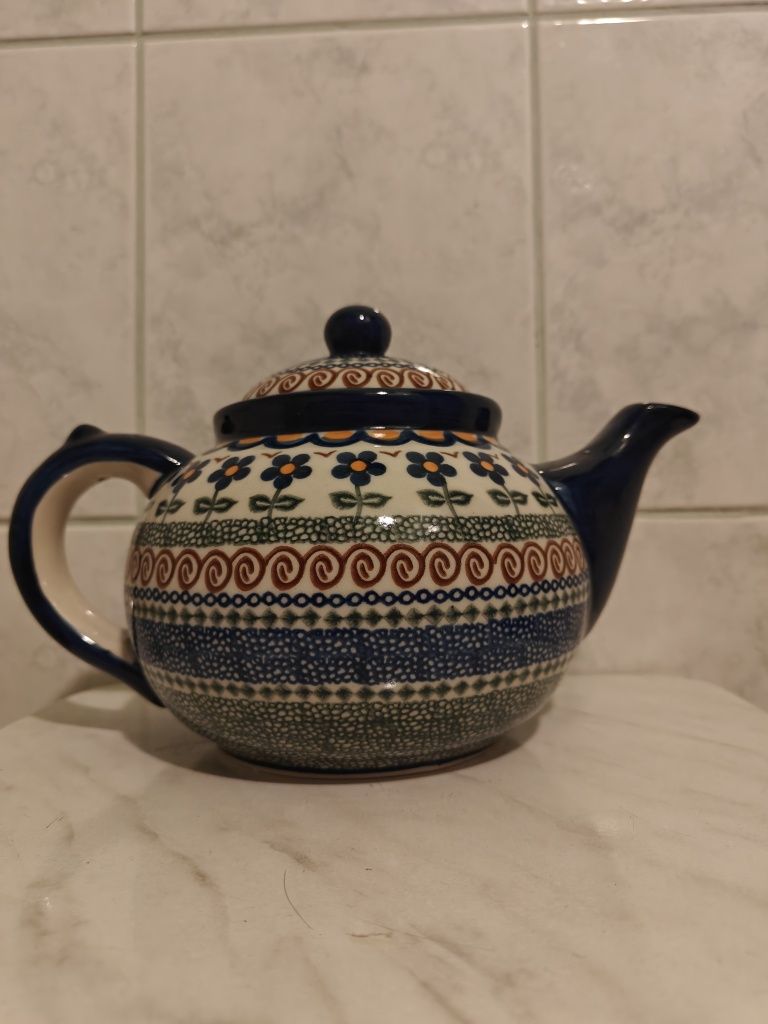 Czajnik/dzbanek/imbryk ceramiczny 1,5 litra - bolesławiec