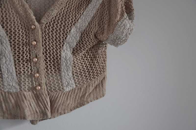 Ażurowy sweterek narzutka 34-38/XS-M Basic