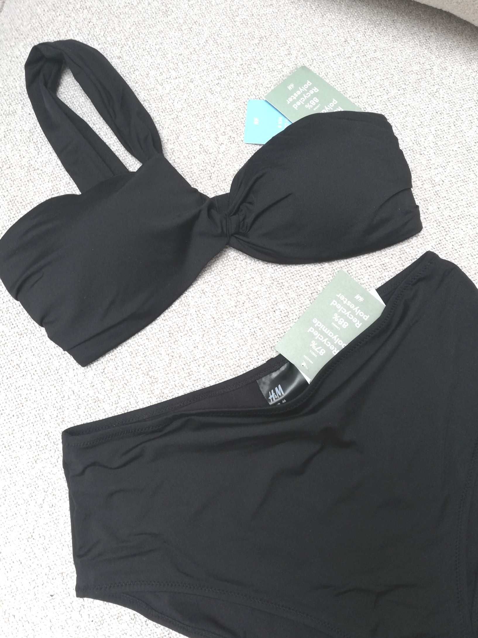 H&M Bikini Strój kąpiel&owy dwuczęściowy Kostium czarny 40L
