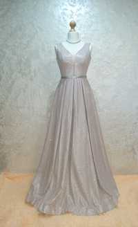 Срібна випускна сукня