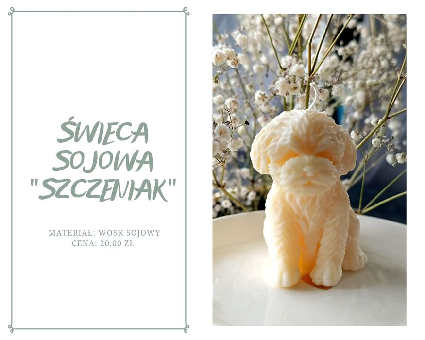 Świeca sojowa szczeniak
