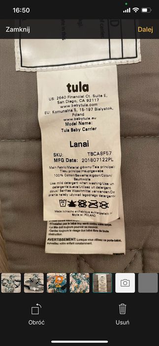 Nosidło ergonomiczne Tula