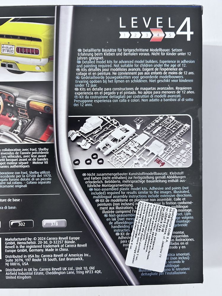 Samochód 70 Shelby GT500 model Revell 07729