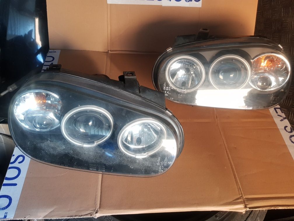 VW Golf IV drzwi zderzak czarny srebrny zielona butelka lampy Sonar ri