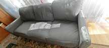 NOWA Sofa 3-osobowa, ciemnoszara, 180 cm, tapicerowana możliwy transpo