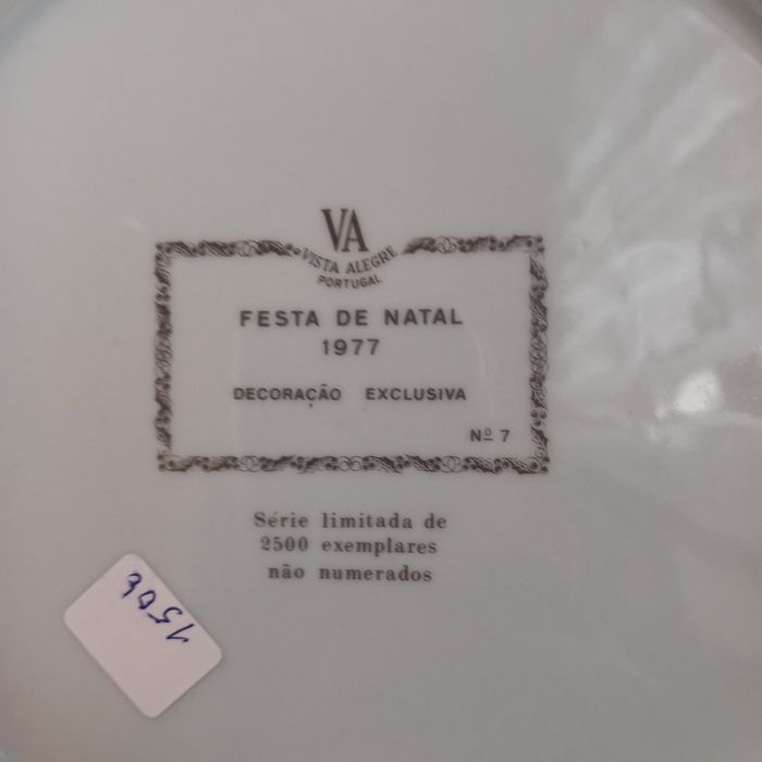 Pratos de Natal V.A 1976,77 e 78, novos
