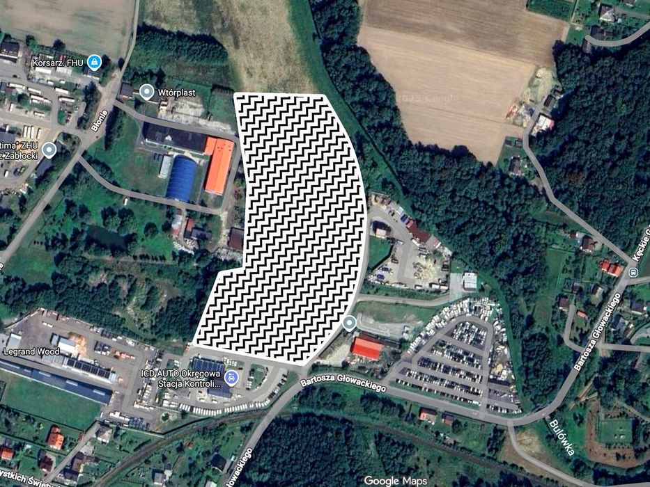 Sprzedam działkę przemysłową inwestycyjną 40 ar / 4000 m² – Kęty