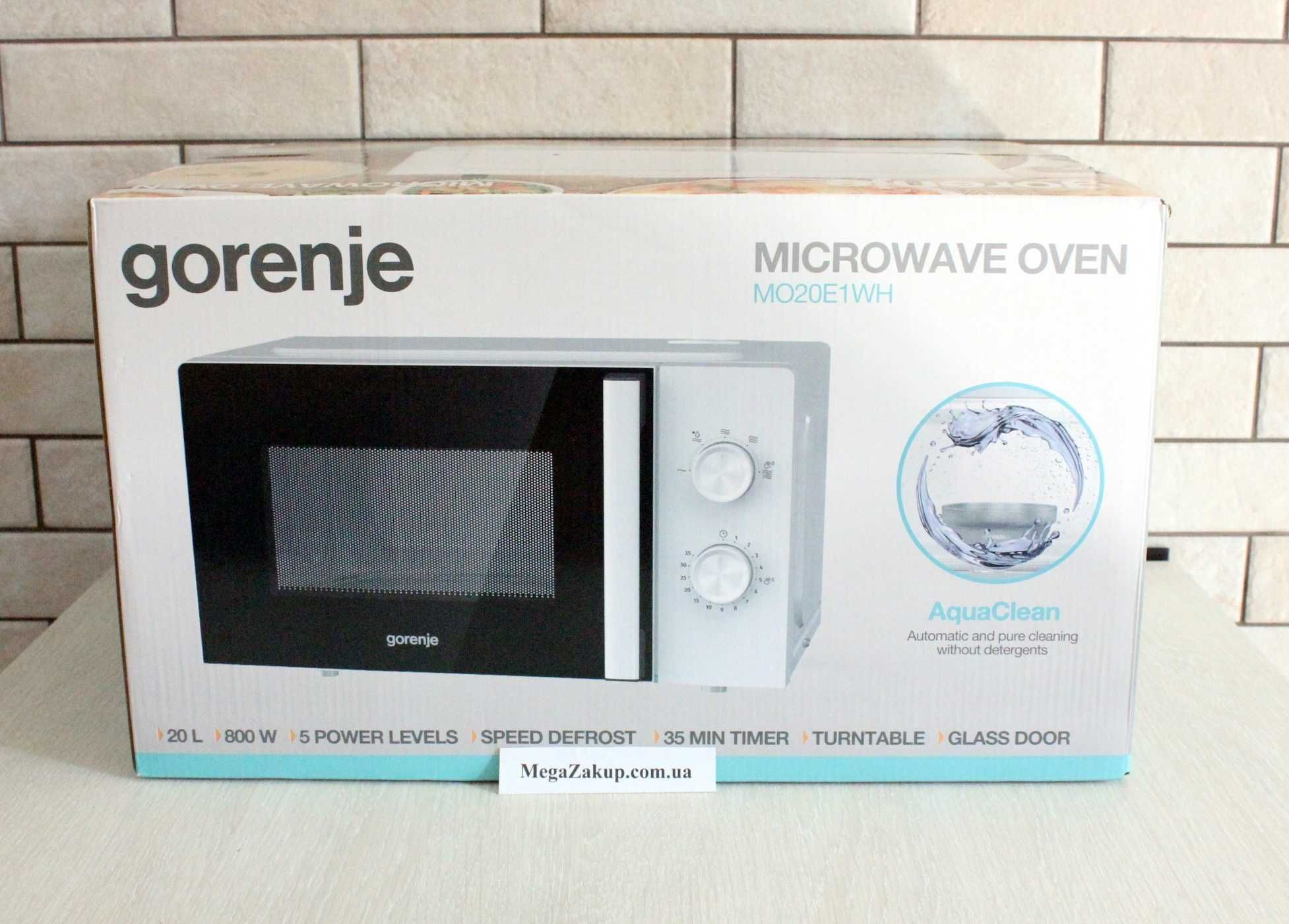 Мікрохвильова піч Gorenje MO20E1WH Нова! в наявності!