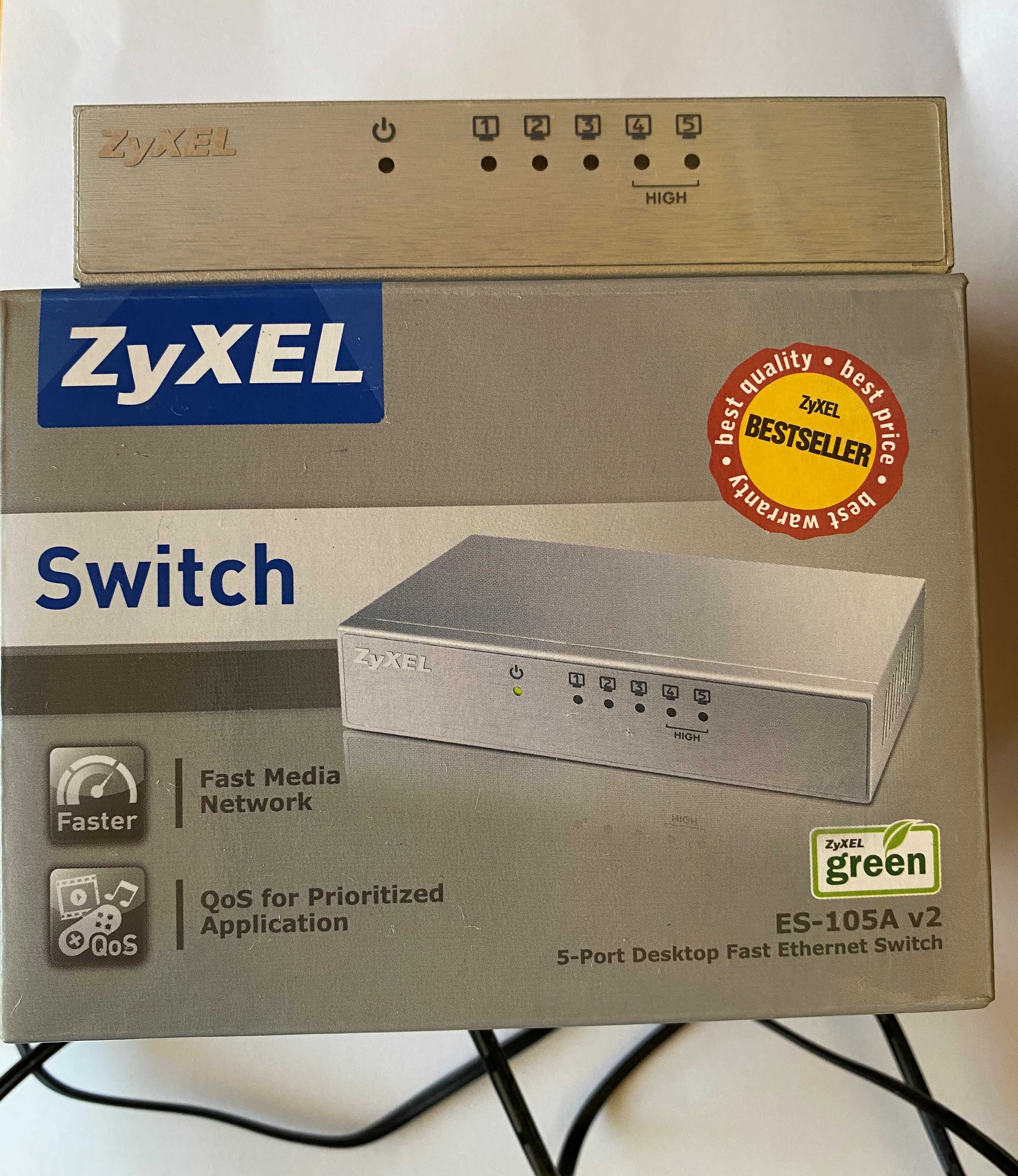 Switch niezarządzalny Zyxel ES-105A v2 5x 10/100