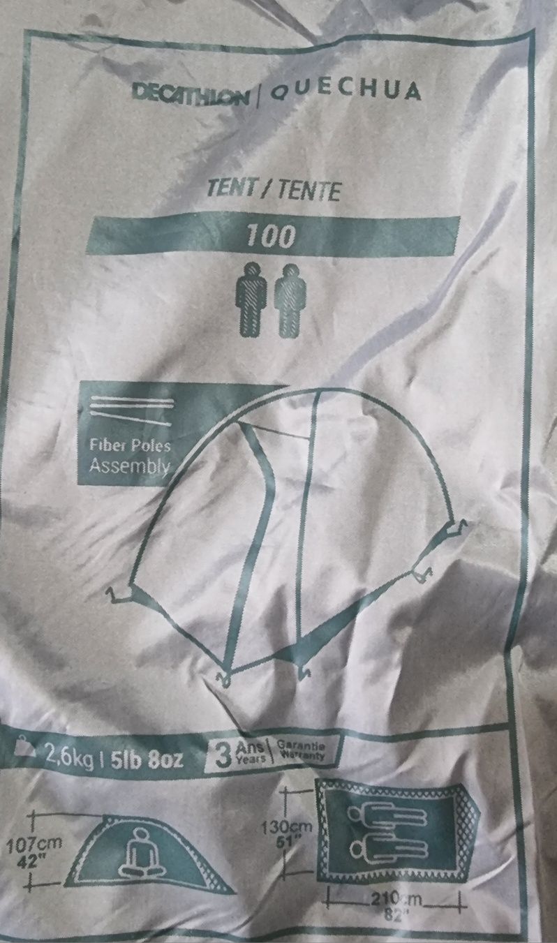 Tenda quechua 100, colchão quechua air comfort 120 e bomba para encher
