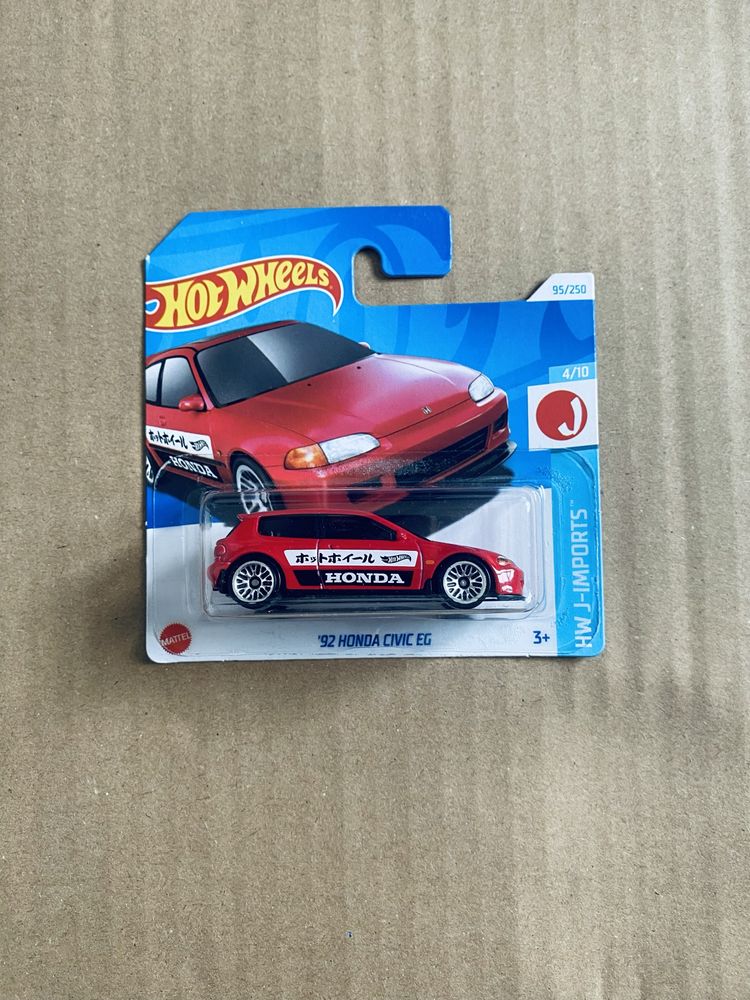 Hot Wheels 92 Honda Civic eg J-Imports JDM Japan Drift zabawka autko