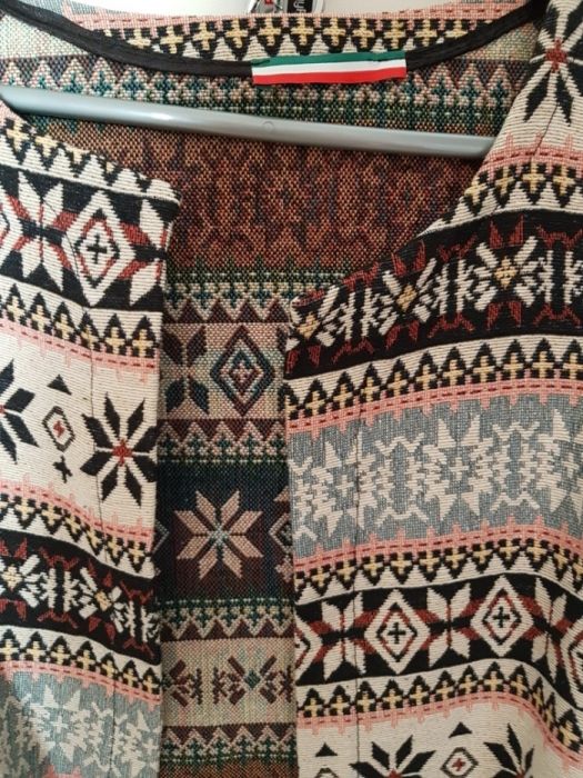 Narzutka plaszcz marynarka modna rozm 36/38 nowe retro styl italy