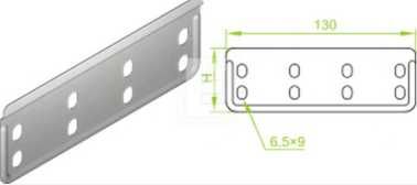 ŁĄCZNIK DO Koryta H50 45MM STAL Cynkowana LPPH50, 15-3111 BAKS