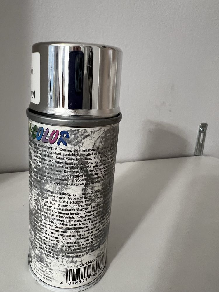 Okazja! farba w sprayu srebrny kolor