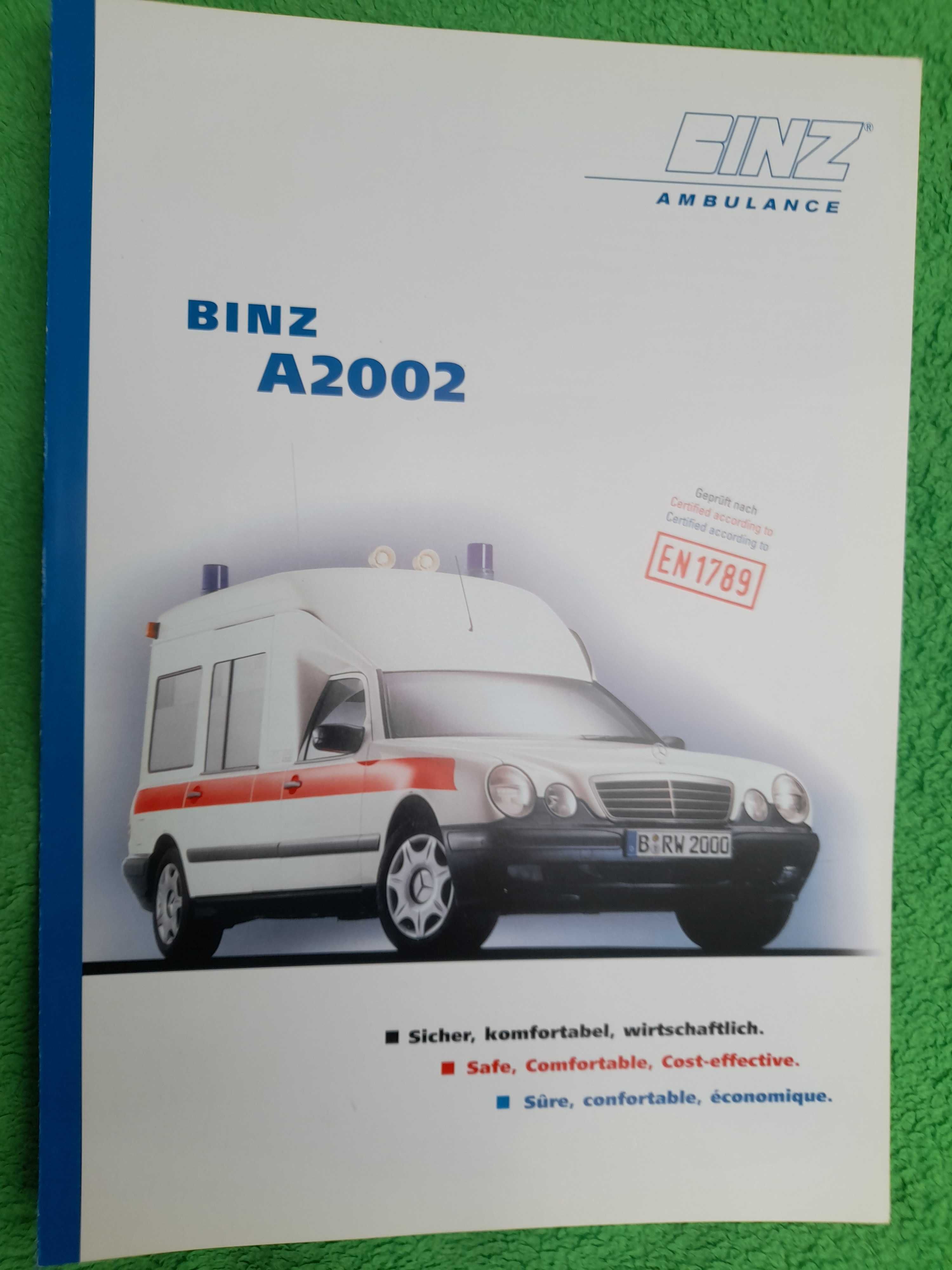 BINZ MERCEDES W211 ambulans karetka pogotowia język niemiecki