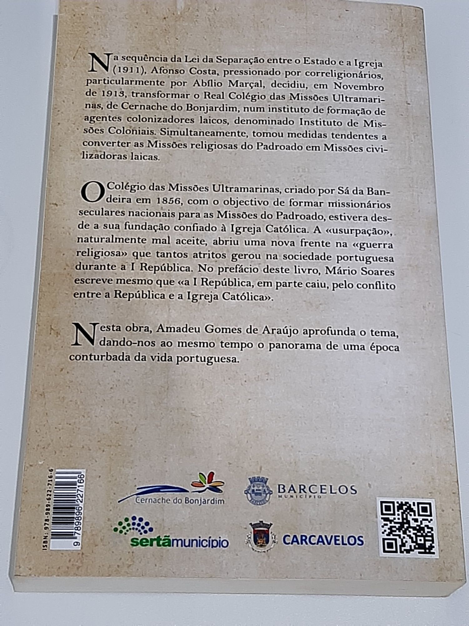 Um Erro de Afonso Costa [As Missões Laicas Republicanas]-Portes Gratis