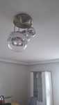 Lampa sufitowa salon, jadalnia, nowoczesna, srebrna inox