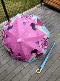 Zamknięta parasolka na prezent dla dziewczynki różowa z księżniczką