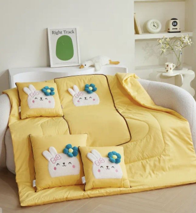 Conjunto 2 em 1 almofada + manta (cobertor/Edredão)