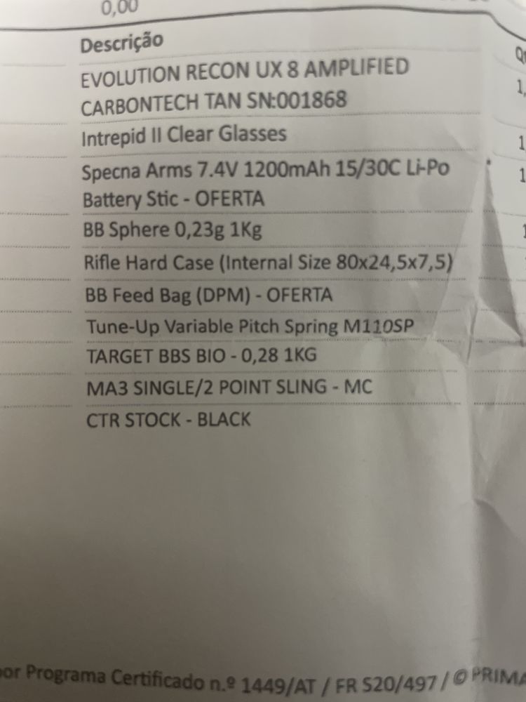 Arma Airsoft Evolution Recon UX8 Amplified Carbontech