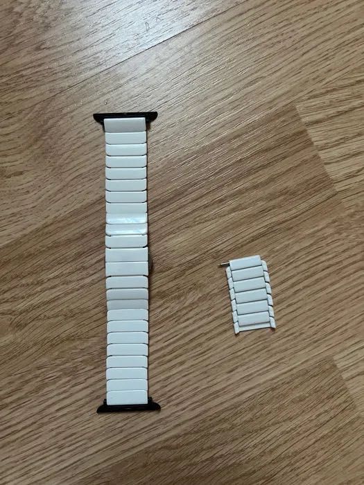Ремешок Apple Watch 42 44 45 карбон керамика пластик белый прозрачный