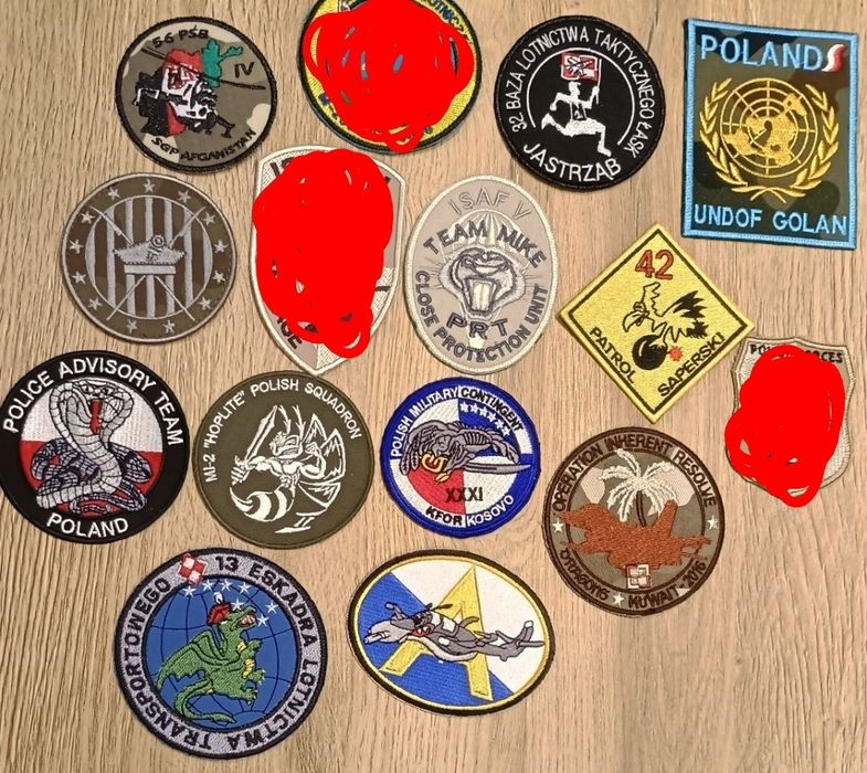 Naszywki wojskowe różnych rodzajów