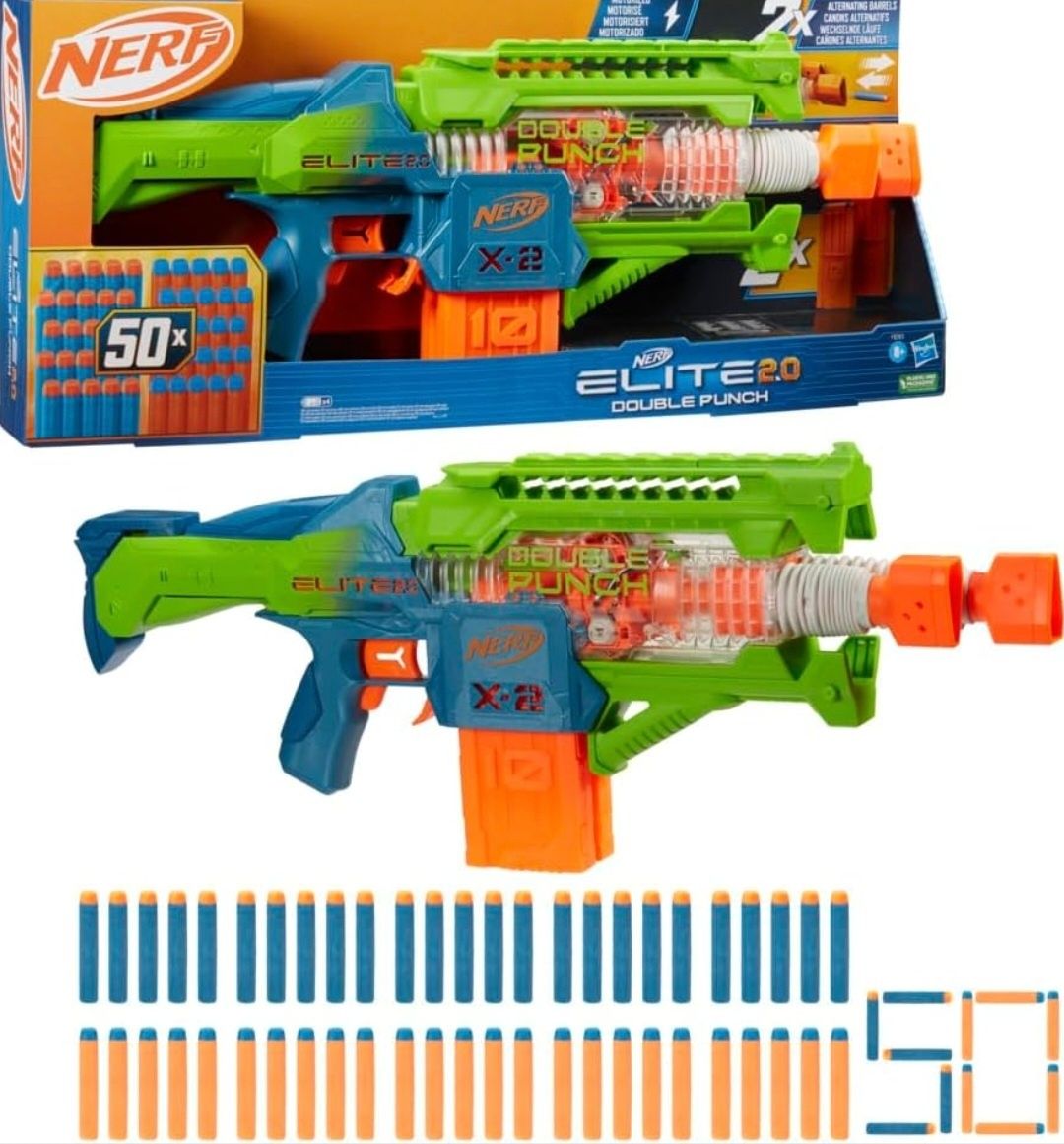 Zautomatyzowana wyrzutnia strzałek Nerf Elite 2.0 Double Punch