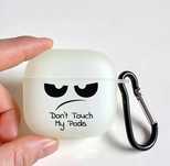Etui do AirPods 3 / AirPods Pro z karabińczykiem “Don’t Touch My Pods”