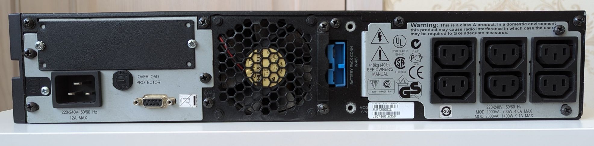 ДБЖ APC Smart-UPS RT, 2000 ВА (SURT2000XLI)